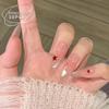Uñas Portátiles de Venta Caliente 2026 con Estrellas Rojas Ojo de Gato, Piezas de Uñas Hechas a Mano de Alta Gama, Puntas de Uñas Portátiles para Chicas a la Moda