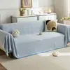 Funda de sofá de espiga color crema borla de hilo de algodón cojín de sofá funda de sofá universal para todas las estaciones toalla de sofá de cobertura total
