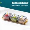 Plato de Frutas para Snacks Domésticos Dim Sum Transparente Dividido Plato para Dulces Snack Plato para Frutas para Snacks para Sala de Estar Almacenamiento de Alto Valor de Color