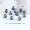 Cuentas de cerámica agrietada por hielo de Jingdezhen 10 mm gota de agua cuentas semiacabadas pulsera diy suelta accesorios de joyería pequeña venta al por mayor