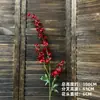 Decoração de flor artificial tom avermelhado em haste única, bola de flor para corredor de flor de seda, material para arranjo de flor de mesa para restaurante e casamentos ao ar livre