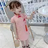 Ropa infantil para niñas Verano nuevo cheongsam ajustado para niñas vestido de princesa para niñas vestido vintage estilo chino
