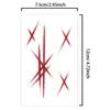 Pegatinas de Tatuaje de Manchas de Sangre Góticas Transfronterizas con Marcas Rojas, Cruces y Rasguños en Varias Formas para Crear una Atmósfera Genial y Oscura con Tatuajes Personalizados