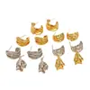 Brincos de Metal Dourado com Cobre, Irregulares e Plissados, em Forma de C para Mulheres, Novos Brincos de Tarraxa Minimalistas da Moda Atacado