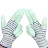 Guantes con Recubrimiento de Pegamento Son Transpirables para Hombres y Mujeres, a Prueba de Polvo y Resistentes al Desgaste para el Trabajo, Guantes de Protección Laboral de Palma Rayada Antiestáticos Universales