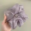 Scrunchie de Gaze Liso e Elegante Rede para Rabo de Cavalo Corda de Cabelo Elástico Acessório de Cabelo