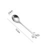 Colher de café de aço inoxidável transfronteiriça colher de mistura colher de folha de ramo criativo garfo de aço inoxidável sobremesa garfo colher de sobremesa