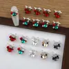 Acessórios para Unhas com Tema de Guirlanda de Natal Diamante Super Brilhante Pérola Liga de Metal Laço Guirlanda Unhas Prontas para Usar Acessórios para Unhas Venda por Atacado