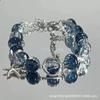 Pulsera de Cristal de Explosión con Degradado Negro y Morado Estrella Más Vendida para Mujer Pulsera Colgante Galaxia Nicho Mejor Amiga Regalo Dulce y Genial