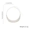 Collar de Borlas Incrustado con Diamantes Europeo y Americano, Cadena para Clavícula de Diseño Personalizado Retro Exagerado de Nicho, Collar de Lujo Ligero y de Gama Alta al por Mayor