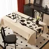 Mantel Retro Nuevo 2026 con un Toque de Lujo Ligero y de Gama Alta, Mantel Rectangular para Mesa de Comedor, Impermeable, Resistente al Aceite y Lavable para Mesa de Café