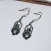 Plata de ley estilo étnico vintage gancho para oreja de loto plata de ley esterlina manualidades con epoxi hecho a mano diy Pendientes de loto accesorios para pendientes