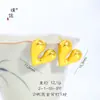 Pendientes de Falda en Forma de Abanico Chapados en Oro de Lujo con Diseños de Espigas de Trigo, Luna, Mariposa y Flores para Mujer
