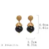 Pendientes Artísticos Retro Asimétricos de Corazón de Joyería Vintage de Segunda Mano Pendientes Trendy Coloridos de Perla de Vidrio Resistentes