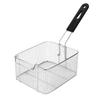 Cesta de fritadeira de aço inoxidável 304 furo quadrado reto 4mm distância do furo rede de filtro de óleo Acessórios de fritadeira Fritadeira Fritadeira rede de filtro azul