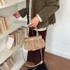 Exquisito y moderno bolso plisado de nicho para mujer, nuevo modelo 2026 bolso cruzado, bolso de cubo de gamuza retro a la moda