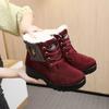 Botas de Neve Grossas e Quentes do Nordeste para Mulheres, Forradas com Lã, Novas Botas Curtas de Inverno 2026, Botas Martin com Cadarço, Sapatos de Algodão da Vovó para Mulheres