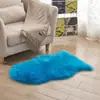 Alfombra Decorativa de Imitación Lana Gruesa Irregular Felpa para Mesa de Café Cojín para Sala de Estar Cojín para Silla Manta de Cama