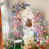 Jardim de Monet ins Paisagem Combinação Flor Cachoeira Parede Arte Floral Beleza Janela Café Exterior Cartão de Canto Celebridade Cibernética