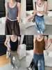 Chaleco de Punto Sikan Otoño Nueva Moda Cuello en U Ajustado con Bordes en Contraste SN9299