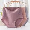 Ropa interior de mujer de algodón puro de talla grande para madres de mediana edad, ropa interior de mujer para cintura alta, ropa interior antibacteriana que contrae el vientre, ropa interior de mujer