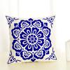 Funda de almohada con patrón de porcelana azul y blanca de Amazon Personalizada L0G0 con imágenes e impresión digital Cojín de almohada de lino
