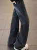 Jeans de Nuevo Estilo con Diseño a Cuadros para Hombre, Marca de Moda, Sensación de Alta Gama, Corte Holgado, Moda Retro, Pantalones Largos Versátiles Casuales