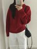 Top de punto suelto con diseño calado francés para mujer en primavera y otoño, suéter de punto de cuello redondo de alta gama estilo perezoso con camiseta interior
