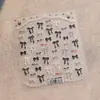 Adesivos de Unha Bolinhas Laço Tensor Suave M-1459 Adesivos de Unha Laço Estilo Ballet Francês