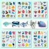 Adesivos de Peixes de Vida Marinha Novos Transfronteiriços, Adesivos Educacionais para Colagem DIY Infantil para Decorar Livros e Paredes