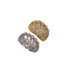 Anillo Abierto Bañado en Oro Real de 18K, Diseño Hueco, Simple y Elegante, Pulsera Versátil, Lujo Ligero, Sensación de Alta Gama, Joyería para Mujer