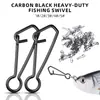 Señuelo de Pesca en Mar Conector Rápido para Señuelos Anilla de Acero Inoxidable Snap Negro Conector Anilla Figura 8 Equipo de Pesca Accesorios Pequeños