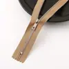 No. 3 Cremalleras Cortas Metálicas Cerradas con Dientes Plateados, Material de Aleación de Titanio Oro Blanco, Cremallera Cerrada para Bolsos Hechos a Mano y Bolsos Pequeños