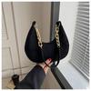 Bolso de axila estilo coreano bolso casual bolso de mujer 2024 Invierno nuevo bolso de hombro retro tela de fieltro cadena portátil Bolso de mujer