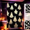 Cortina de Chuveiro Fantasma de Halloween Janela Jardim Estilo Horror de Natal Tecido de Poliéster com Ganchos Decoração de Banheiro