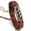 Pulsera Vintage de Cuero Tejida a Mano Patrón Distintivo de Delfín Pulsera de Playa Ajuste Simple de Tirar Joyería para Hombres y Mujeres