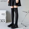 Medias blancas alargadas deseo puro calcetines por encima de la rodilla Medias blancas jk hasta el muslo calcetines de media pierna para mujer calcetines blancos ultradelgados talla grande seda negra verano