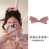 Presilha de cabelo fofa com laço tridimensional, presilha para franja rosa de menina, adorno de orelha pequena, presilha superior recomendada no Xiaohongshu