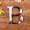 Adesivo decorativo popular do Aliexpress: 10cm Prateado com Espelho 3D, Letras do Inglês em Acrílico e Espuma EVA.