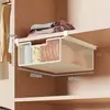 Caja de almacenamiento para calcetines, organizador de ropa interior, caja de almacenamiento tipo canasta extraíble, herramienta de almacenamiento por capas para armario estilo cajón colgante