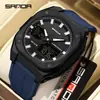 Reloj Transfronterizo Sanda con 4 Alarmas, Temporizador de Cuenta Regresiva, Reloj Deportivo Multifuncional, Horario de Verano, Luminoso, Resistente al Agua, Reloj Electrónico para Estudiante