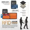 Explosiones Transfronterizas Cartera de Hojas Sueltas para Hombre Cuero RFID Ajuste Delgado Multitarjetas con Billetera para Monedas Cartera de Moda con Contraste