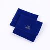 Bolsa para Collares de Microfibra Azul Real con Cierre de Botón a Presión, Tapa Abatible de Doble Cara con Botón Oculto, Bolsita para Joyería con Anillo, Hecho a Medida