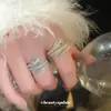 Anel Aberto Banhado a Ouro Real com Zircônia em Formato de Cobra para Dedo Feminino Design Exagerado de Nicho Joia Personalizada de Luxo Leve