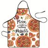 Delantal de poliéster sin mangas con estampado de dibujos animados de hamburguesa, pizza, dona 2024, esencial para el hogar, antiincrustante, a prueba de aceite, overol