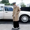 Casaco casual de comprimento médio para primavera e outono, esportivo masculino, personalizado, estilo Hong Kong, estilo japonês coreano, elegante, bonito, solto, jaqueta