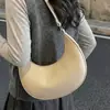 Bolsa de Ombro Único Texturizada de Alta Qualidade Formato Meia-Lua 2026 Nova Tendência Simples Versátil Bolsa de Axila Bolsa Pequena Casual para Comute para Mulheres
