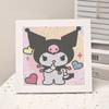 Animación de Dibujos Animados Nueva Pintura de Diamantes Kuromi DIY Juguetes de Pintura de Diamantes Hechos a Mano para Niños con Marco de Fotos Mesa Regalo