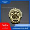 Artigos de couro cobre ferragens com anel cabeça de leão cobre pano fivela latão fivela cobre acessórios bagagem vintage cobre
