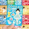 8 pinturas faciais de menina de balé transfronteiriças, grafite, troca de rosto, jogos educativos DIY para interação pai-filho, adesivos à prova d'água